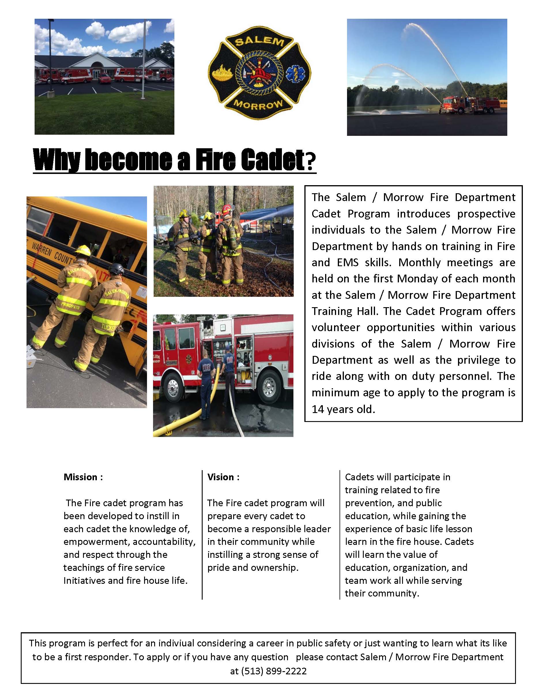 Salem / Morrow Fire Department Cadet Program